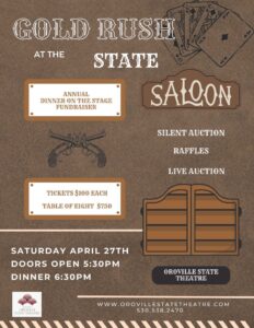 Dinner on the Stage - Gold Rush at the State Saloon